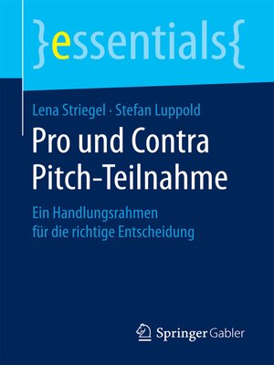 cover image of Pro und Contra Pitch-Teilnahme